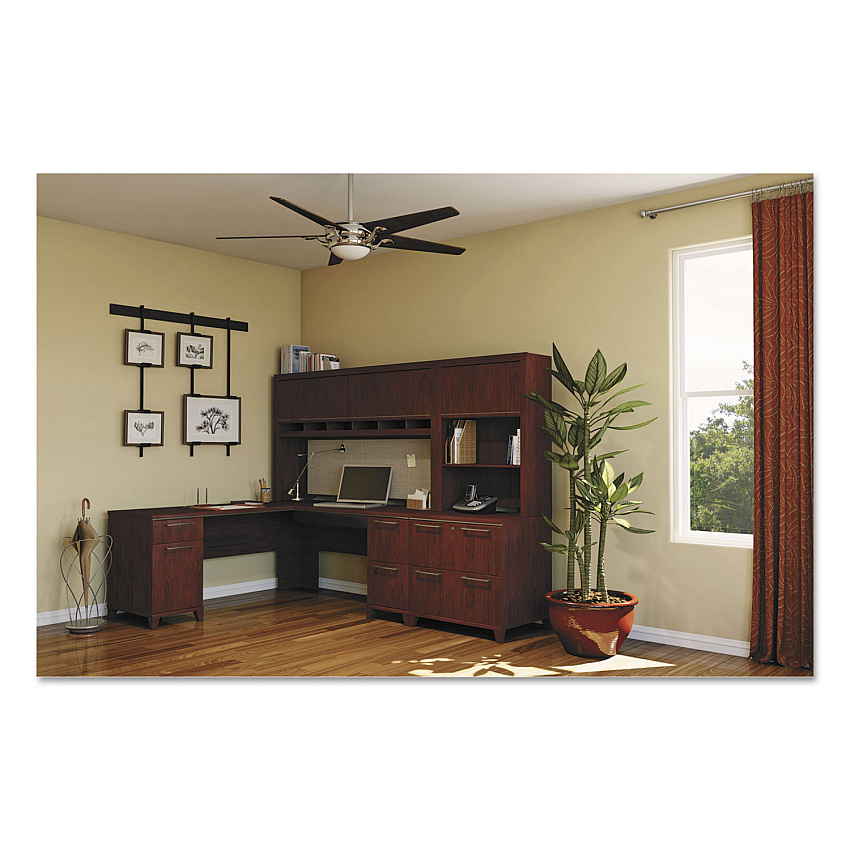 Bush Enterprise Collection L-Desk Surface, 70.13" X 70.13" X 29.75", Harvest Cherry, (box 2 Of 2) (BSH2910CSA203)
