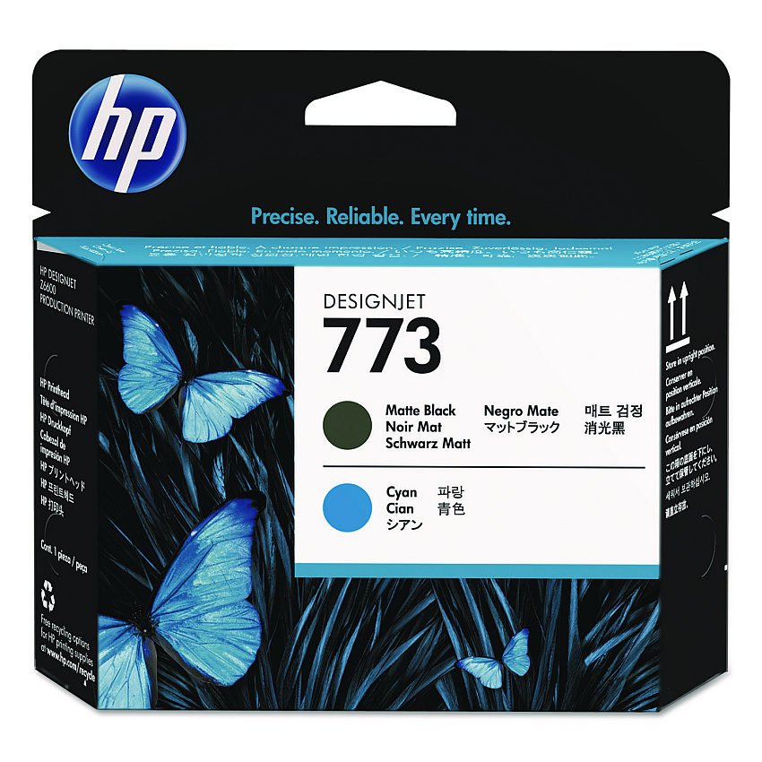 HP 773, (C1Q20A) Cyan/Matte Black Printhead