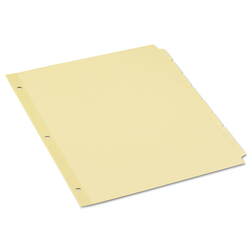 Universal Self-Tab Index Dividers, 8-Tab, 11 x 8.5, Buff, 24 Sets (UNV20846)