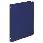 Wilson Jones ACCOHIDE Poly Round Ring Binder, 3 Rings, 0.5" Capacity, 11 x 8.5, Dark Blue (39702)