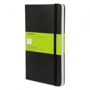 Moleskine Hard Cover Notebook, 1 Subject, Unruled, Black Cover, 8.25 x 5, 192 Sheets (MBL17)