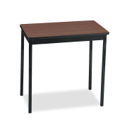 Barricks Utility Table, Rectangular, 30w x 18d x 30h, Walnut/Black (UT183030WA)