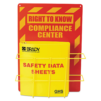 LabelMaster SDS Compliance Center, 14w x 4.5d x 20h, Yellow/Red (LMTH121370)