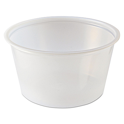 Fabri-Kal Portion Cups, 2 oz, Clear, 250 Sleeves, 10 Sleeves/Carton (FABPC200)