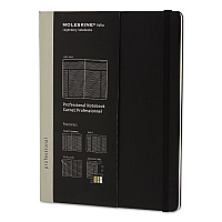 Moleskine Professional Notebook, 1-Subject, Narrow Rule, Black Hardcover, (192) 9.75 x 7.5 Sheets (PROPFNTB4HBK)