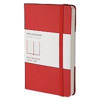 Moleskine Hard Cover Notebook, 1-Subject, Narrow Rule, Red Cover, (192) 5.5 x 3.5 Sheets (HBGMM710R)