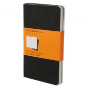 Moleskine Cahier Journal, 1-Subject, Narrow Rule, Black Cover, (64) 5.5 x 3.5 Sheets, 3/Pack (QP311)