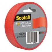 Scotch Expressions Masking Tape, 3" Core, 0.94" x 20 yds, Primary Red (3437PRD)