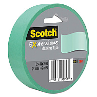 Scotch Expressions Masking Tape, 3" Core, 0.94" x 20 yds, Mint Green (MMM3437MNT)