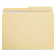 Universal Double-Ply Top Tab Manila File Folders, 1/2-Cut Tabs: Assorted, Letter Size, 0.75" Expansion, Manila, 100/Box (16112)