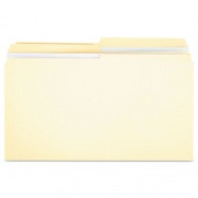 Universal Double-Ply Top Tab Manila File Folders, 1/2-Cut Tabs: Assorted, Legal Size, 0.75" Expansion, Manila, 100/Box (16122)