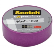 Scotch Expressions Washi Tape, 1.25" Core, 0.59" x 32.75 ft, Purple (C314PUR)