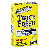 Twice as Fresh Heavy Duty Coin-Vend Powdered Chlorine Bleach, 1 load, 100/Carton (VEN2979646)