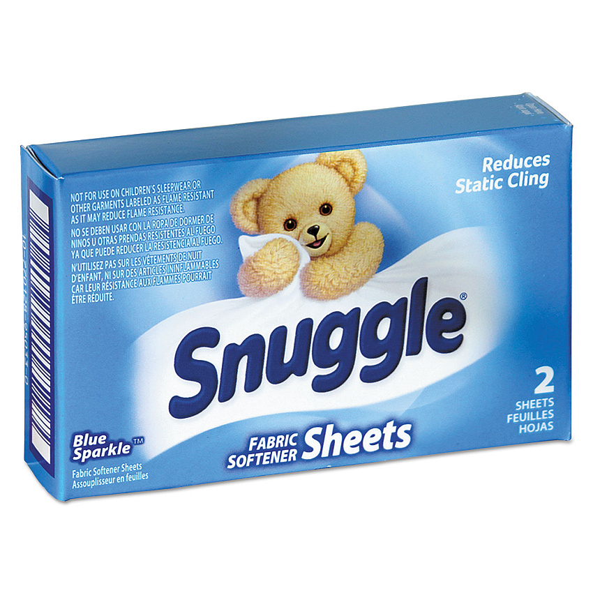 Snuggle Vend-Design Fabric Softener Sheets, Blue Sparkle, 2 Sheets/Box, 100 Boxes/Carton (VEN2979929)