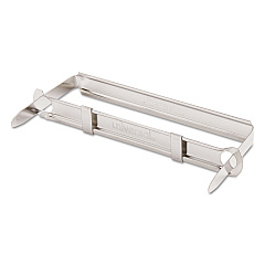 Universal Two-Piece Two-Prong Paper Fastener Base and Compressor Sets, 1" Capacity, 2.75" Center to Center, Silver, 50/Box (UNV81001)