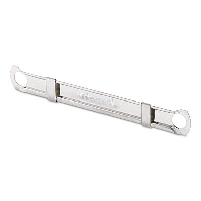 Universal Two-Piece Two-Prong Paper Fastener Compressors, 2.75" Center to Center, Silver, 100/Box (UNV81024)