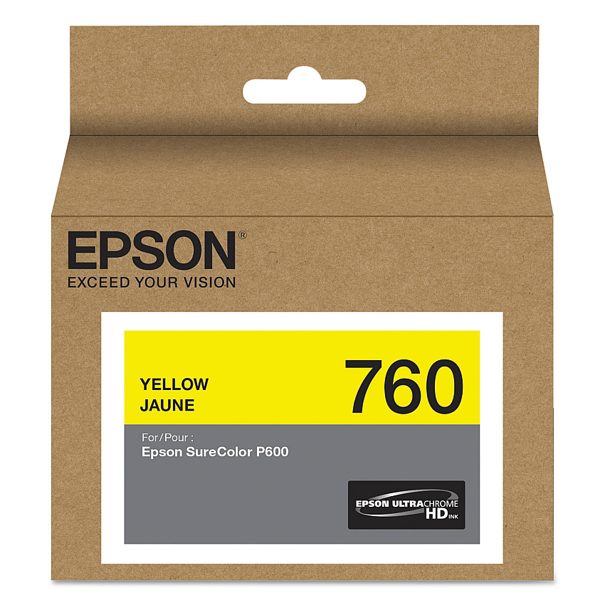 Epson T760420 (760) UltraChrome HD Ink, Yellow