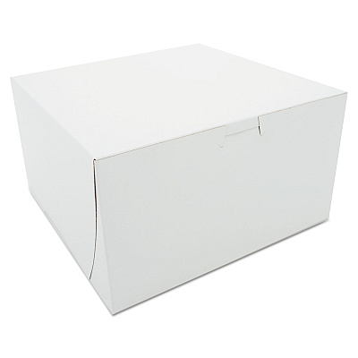 SCT White One-Piece Non-Window Bakery Boxes, 9 x 9 x 5, White, Paper, 100/Carton (SCH0965)