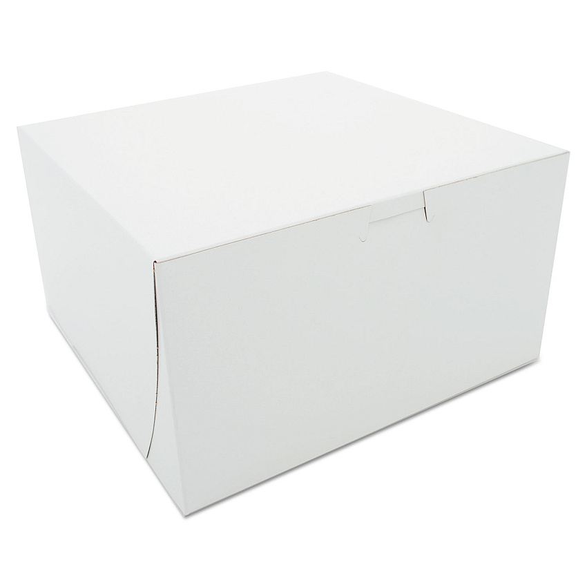 SCT White One-Piece Non-Window Bakery Boxes, 9 x 9 x 5, White, Paper, 100/Carton (SCH0965)