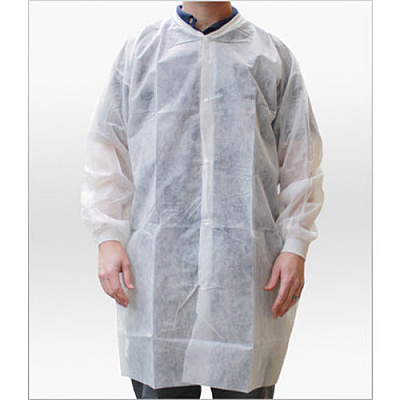 Pharma-coat Knit Wrist Lab Coat Polypro Np Snap Front Weight 3xl, Case Of 30 (PCOAT797-KW-3XL)