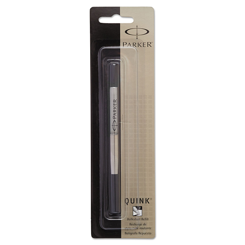Refill for Parker Roller Ball Pens, Fine Conical Tip, Black Ink (PAR1950321)