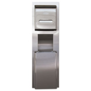 Kimberly-Clark MOD Stainless Steel Recessed Wall Unit with Trash Receptacle, 11 x 4.5 x 54.5 (35370)
