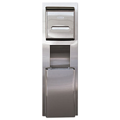 Kimberly-Clark Mod Stainless Steel Recessed Wall Unit With Trash Receptacle, 11 X 4.5 X 54.5 (KCC35370)