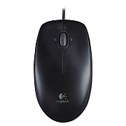 Logitech M100 Corded Optical Mouse, USB 2.0, Left/Right Hand Use, Black (LOG910001601)