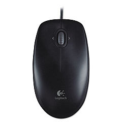 Logitech M100 Corded Optical Mouse, USB 2.0, Left/Right Hand Use, Black (LOG910001601)