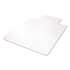 deflecto EconoMat All Day Use Chair Mat for Hard Floors, Flat Packed, 45 x 53, Wide Lipped, Clear (DEFCM21232)