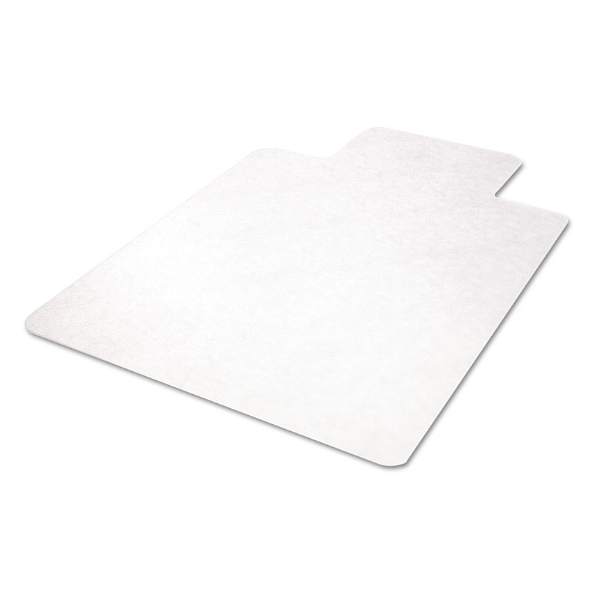 deflecto EconoMat All Day Use Chair Mat for Hard Floors, Flat Packed, 45 x 53, Wide Lipped, Clear (DEFCM21232)