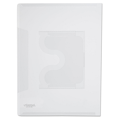 Universal Transparent Deluxe Locking Project Files with CD-ROM Holder, Letter Size, Clear, 25/Pack (UNV50780)