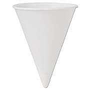 Solo Cone Water Cups, ProPlanet Seal, Cold, Paper, 4 oz, White, 200/Bag, 25 Bags/Carton (SCC4BRCT)
