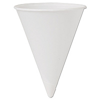 Solo Cone Water Cups, ProPlanet Seal, Cold, Paper, 4 oz, White, 200/Bag, 25 Bags/Carton (SCC4BRCT)