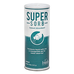 Fresh Products Super-Sorb Liquid Spill Absorbent, Lemon Scent, 720 oz Absorbing Volume, 12 oz Shaker Can (FRS614SSEA)