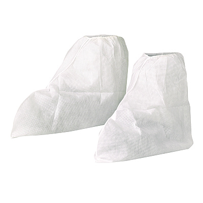 KleenGuard A20 Boot Covers, MICROFORCE Barrier SMS Fabric, One Size Fits All, White, 300/Carton (36880)