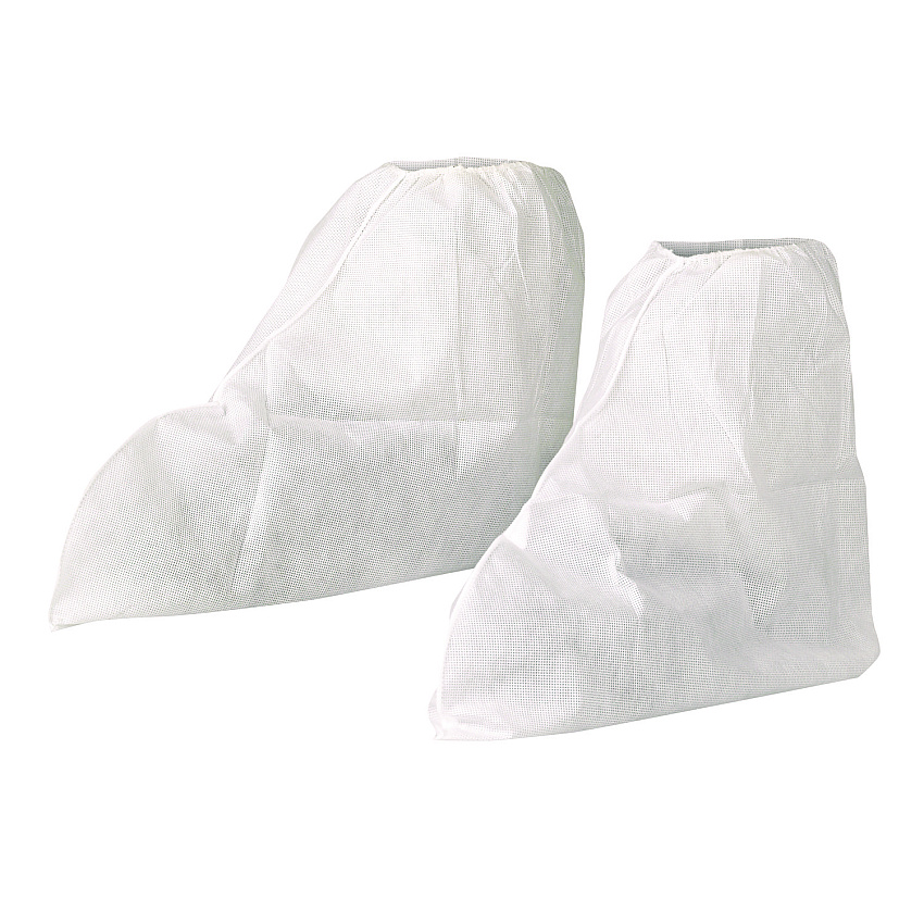 KleenGuard A20 Boot Covers, MICROFORCE Barrier SMS Fabric, One Size Fits All, White, 300/Carton (36880)