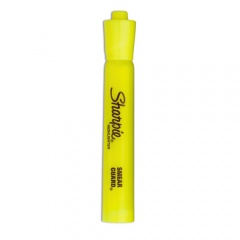 Sharpie Tank Style Highlighters, Fluorescent Yellow Ink, Chisel Tip, Yellow Barrel, 4/Set (25164PP)