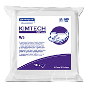Kimtech W5 Critical Task Wipers, Flat Double Bag, Spunlace, 9 x 9, Unscented, White, 100/Pack, 5 Packs/Carton (KCC06179)