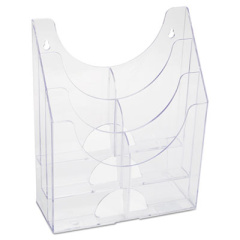 Rubbermaid Optimizers Multipurpose Six-Pocket Organizer, 9.75w x 4.25d x 12h, Clear (66040ROS)