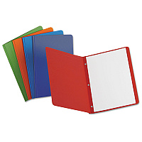 Oxford Title Panel and Border Front Report Cover, Three-Prong Fastener, 0.5" Capacity, 8.5 x 11, Assorted/Assorted, 25/Box (OXF52513)