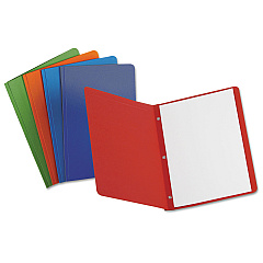 Oxford Title Panel and Border Front Report Cover, Three-Prong Fastener, 0.5" Capacity, 8.5 x 11, Assorted/Assorted, 25/Box (OXF52513)