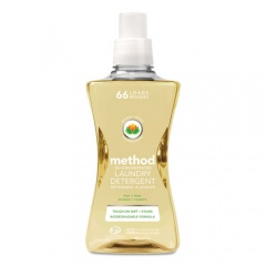 Method 4X Concentrated Laundry Detergent, Free and Clear, 53.5 oz Bottle, 4/Carton (01491)
