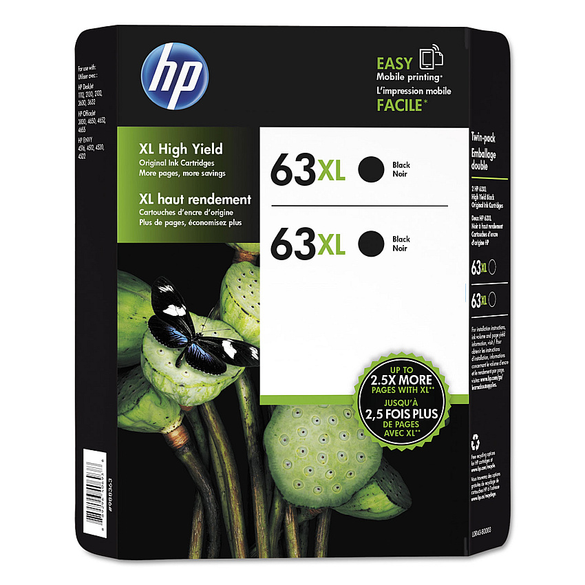 HP 63xl, (l0r43bn) High-Yield Black Original Ink Cartridge