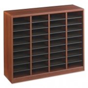 Safco Wood/Fiberboard E-Z Stor Sorter, 36 Compartments, 40 x 11.75 x 32.5, Cherry (9321CY)