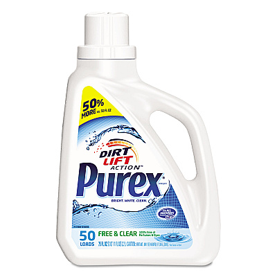 Purex Free and Clear Liquid Laundry Detergent, Unscented, 75 oz Bottle (DIA2420006040EA)