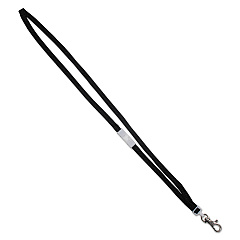 Advantus Deluxe Safety Lanyards, Metal Lobster Claw Hook Fastener, 36" Long, Black, 24/Box (AVT75421)