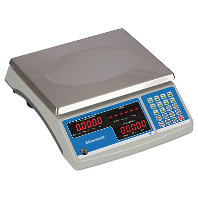 Brecknell Electronic 60 lb Coin and Parts Counting Scale, 11.5 x 8.75, Gray (SBWB140)
