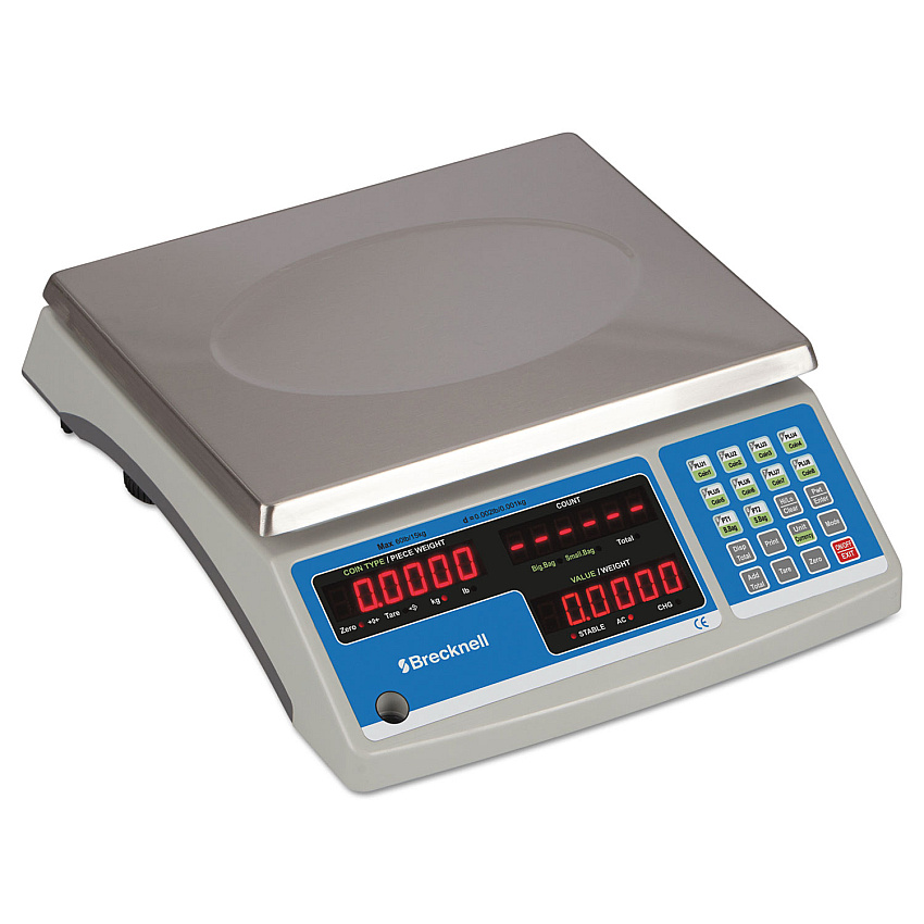 Brecknell Electronic 60 lb Coin and Parts Counting Scale, 11.5 x 8.75, Gray (SBWB140)