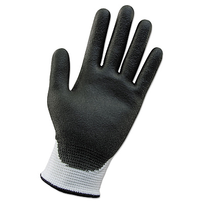 KleenGuard G60 ANSI Level 2 Cut-Resistant Gloves, 220 mm Length, Small, White/Black, 12 Pairs (KCC38689)